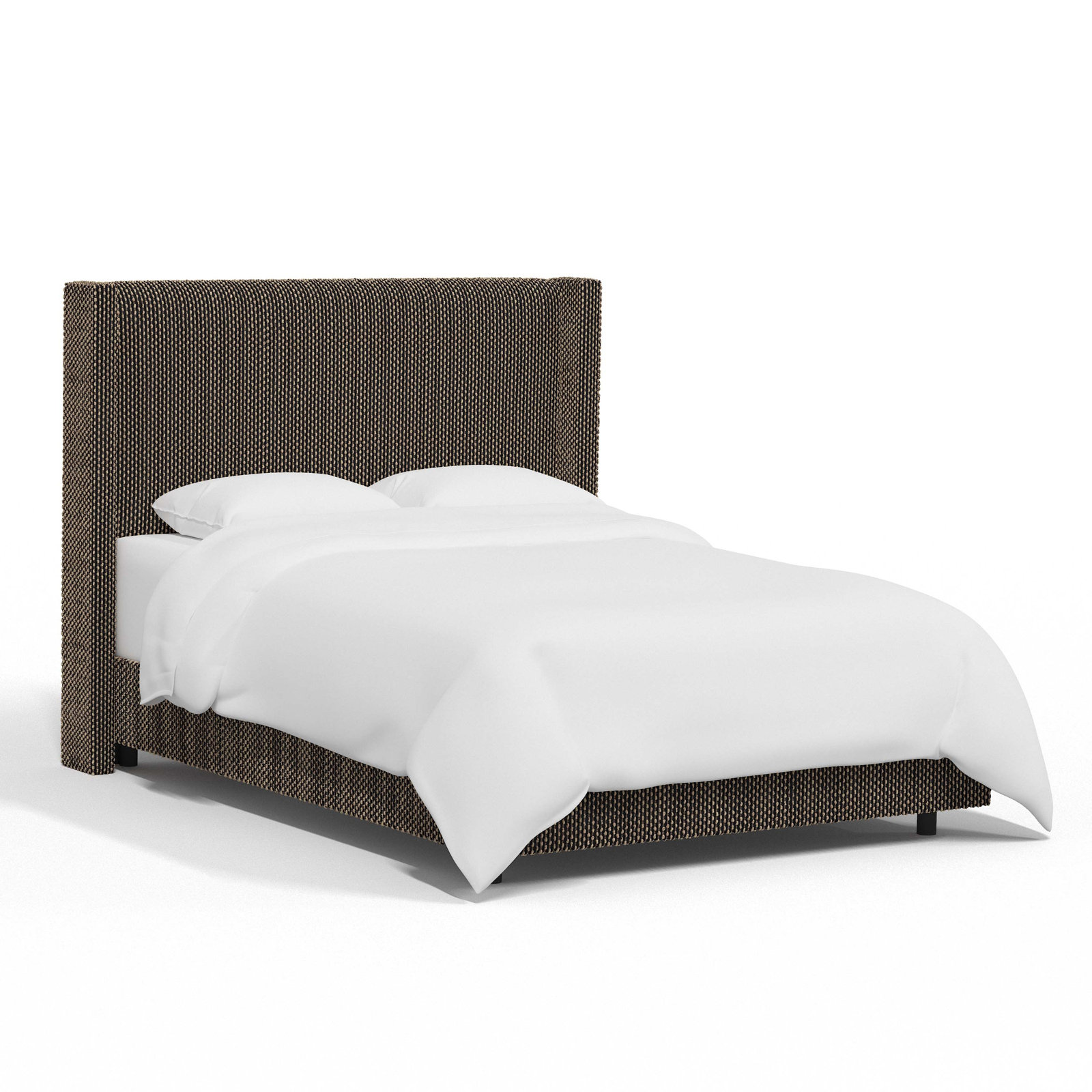 Hanson Upholstered Wingback Bed, King, Classic Loden Velvet