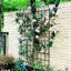 Treillis de jardin en métal antirouille 86,7 po x 19,7 po, 4 pour plantes d'extérieur, noir, facile à gérer, escalade, assemblage, structure