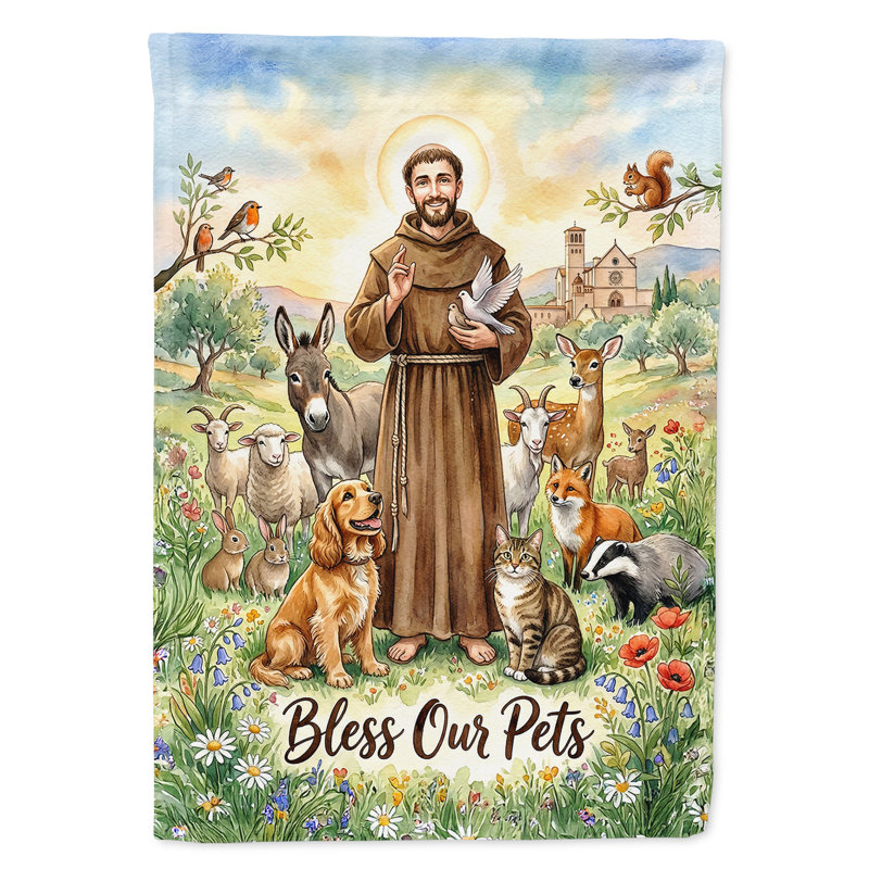 Drapeau de jardin Saint-François d'Assise, Garden Size, St Francis of Assisi