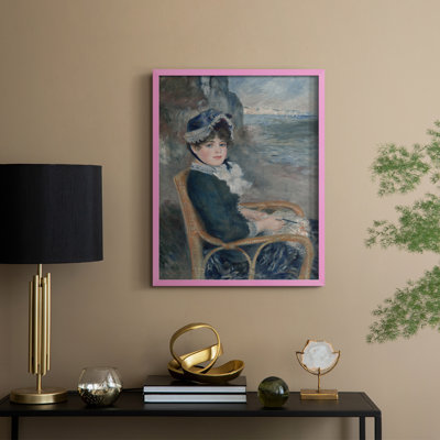 «Vintage Portrait Print Cxxi», reproduction encadrée - bois massif