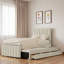 Lit plateforme simple tapissier avec lit gigogne et 3 tiroirs-462412693