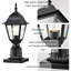 Lampadaire d'extérieur avec 2 lanternes de poteau d'extérieur imperméables avec base de pilier de 5,9 po et pilier extérieur