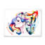 «Beautiful Young Woman with Long Hair - Floater Frame», impression sur toile-59850847-59850848