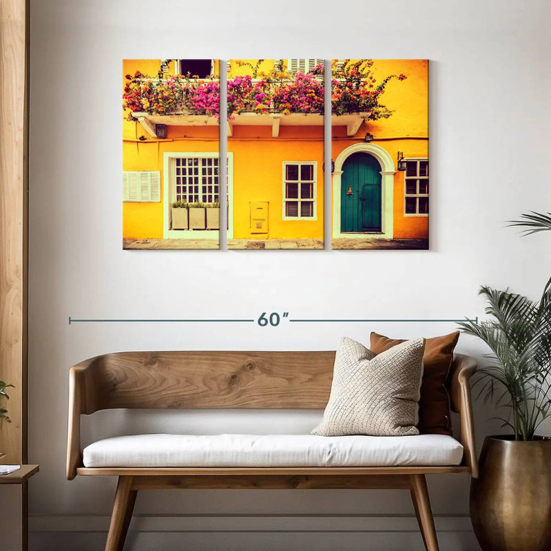 Lilie Traditional Colombian Building, 28" H x 45" W
