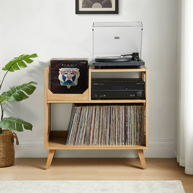 Console de rangement pour disques Barajas, Natural