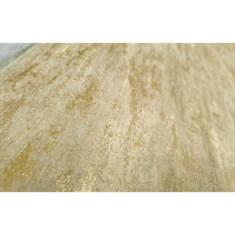 Urban Classics Collection Brera Metallic Abstract Distress Wallpaper Roll, Gold