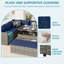 Ensemble de conversation pour canapé modulaire en osier 6 pièces 6 pièces bleu marine-128058131-128058130
