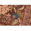 Tapis brun / beige / vert en laine noué à la main de style oriental rectangulaire 8 pi 2 po x 10 pi 4 po Ozra