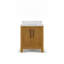 Meuble-lavabo autoportant en chêne Sierra de 30 po avec plateau en marbre blanc de Carrare Lattimore (assemblé)