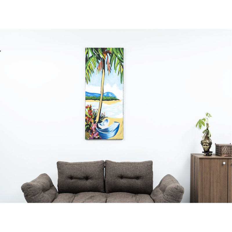 Art mural surdimensionné d'été sur toile 47 po x 19 po - Art peint à la main, magnificence