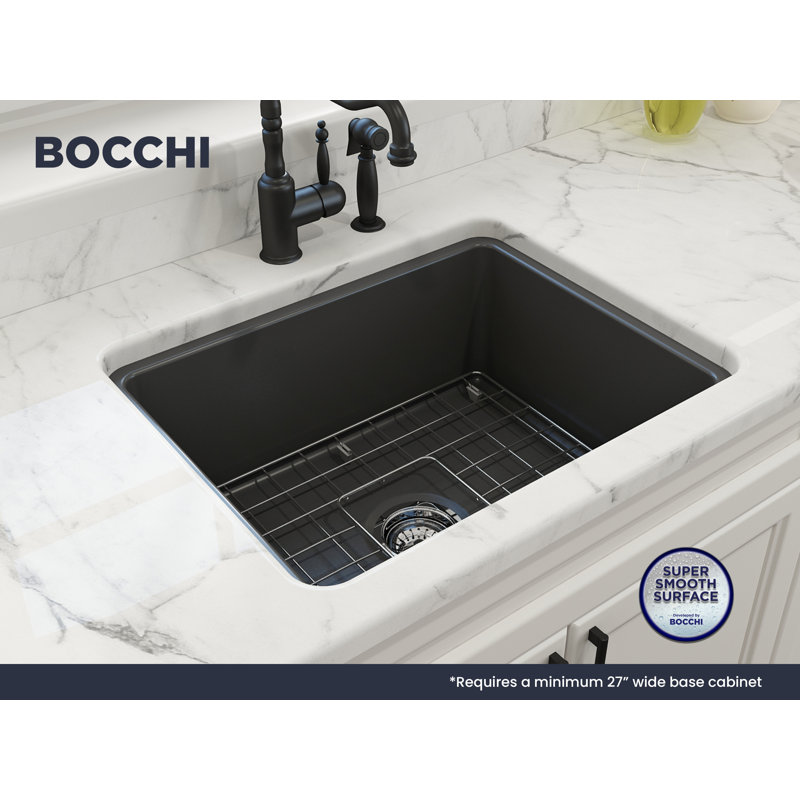 Sotto 24'' L Single Basin Kitchen Sink, Dark Gray