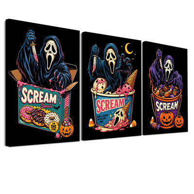 Ensemble de 3 toiles Scream