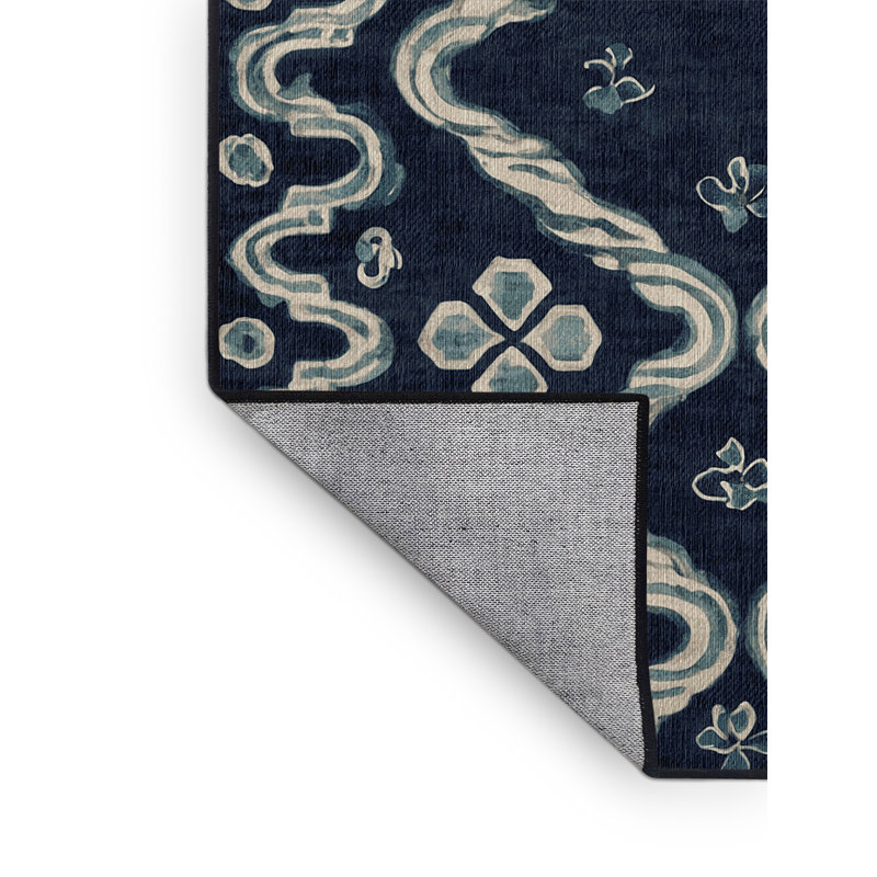 Machine Washable Grey Area Rug, Square 7'
