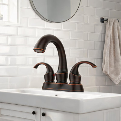Robinets et systèmes de douche avec cadre en métal bronze huilé, 26 po x 20,5 po x 19,5 po