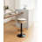 Adjustable Height Swivel Metal Pedestal Bar Stools with Footrest-2123459537