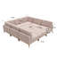9-Piece Upholstered Slipcovered Modular Sectional Sofa With Ottoman-1490230749