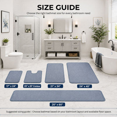 Better Trends Indulgence 100% Cotton Bath Rug, Plush Absorbent Bathroom Floor Mat, Non-Slip Backing, for Shower, Tub & Vanity, 17" x 24", Beige