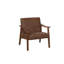 Élégant fauteuil d'appoint en similicuir brun rembourré 1pc