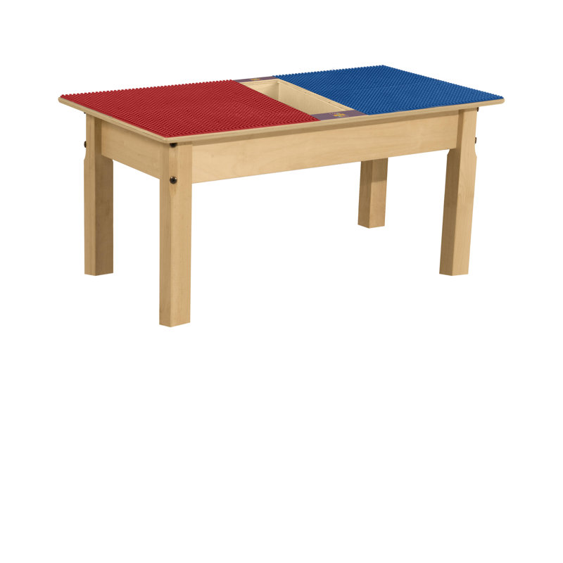 Table de jeu Time-2-Play, H 14,5 po x L 35 po x l 15,5 po, Rouge/bleu