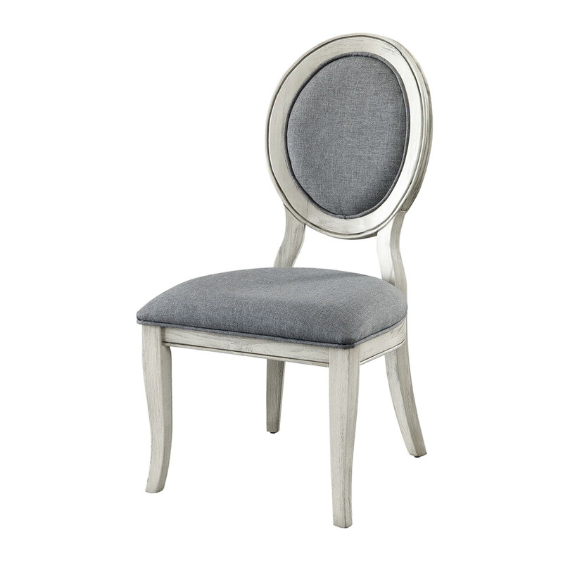 Ensemble de 2 chaises d'appoint Transition, Gris, Blanc antique