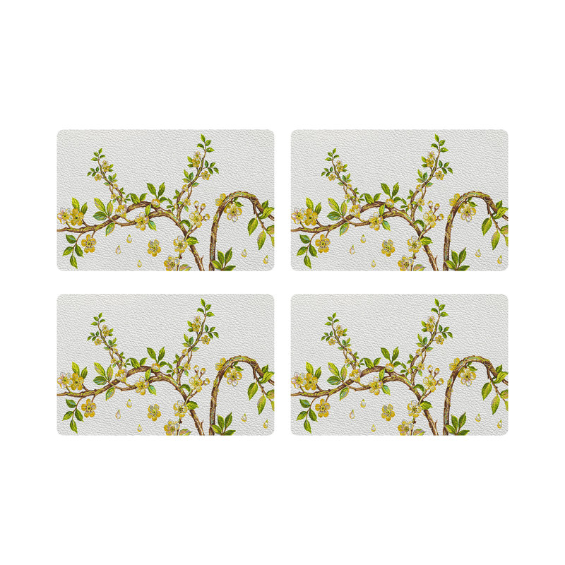 Napperon Cherry Blossom, Jaune