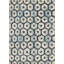 Shibori Hand Knotted Wool Area Rug in White/Blue/Black-274035451