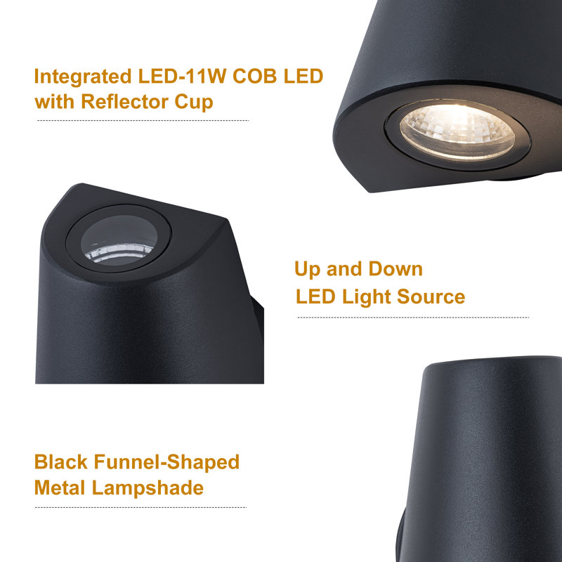 Funnel Led Outdoor Wall Sconce