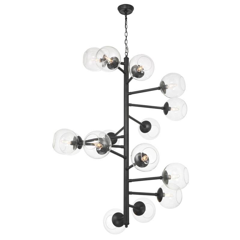 Corrigan Studio® Randarius - 15 Light Pendant, Coal