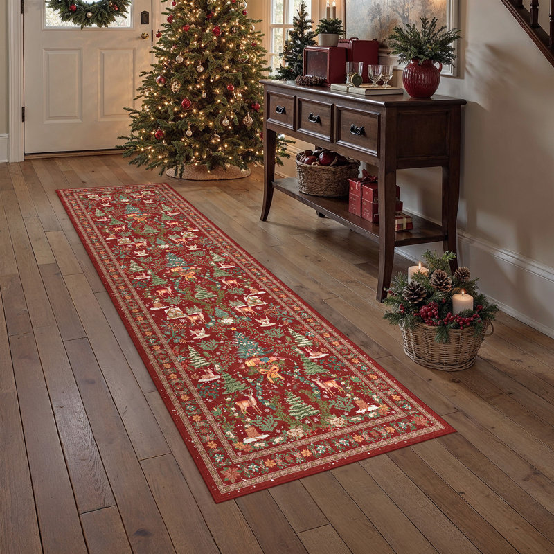 Tapis rouge Yuletide, Rectangle 2'x 8'
