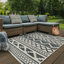 Tapis intérieur / extérieur à motif géométrique beige / bleu Abdur-Rahman-1444479388