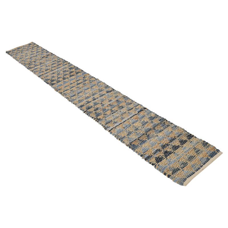 Egge Cotton Geometric Indoor Rug, Runner 1'2" x 10'