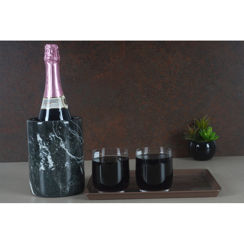 Refroidisseur à vin noir fait à la main en marbre, Noir