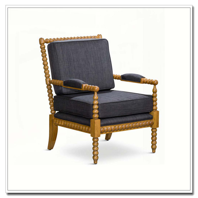 Fauteuil Spindle, chêne vieilli, gris anthracite, Gris anthracite, Chêne