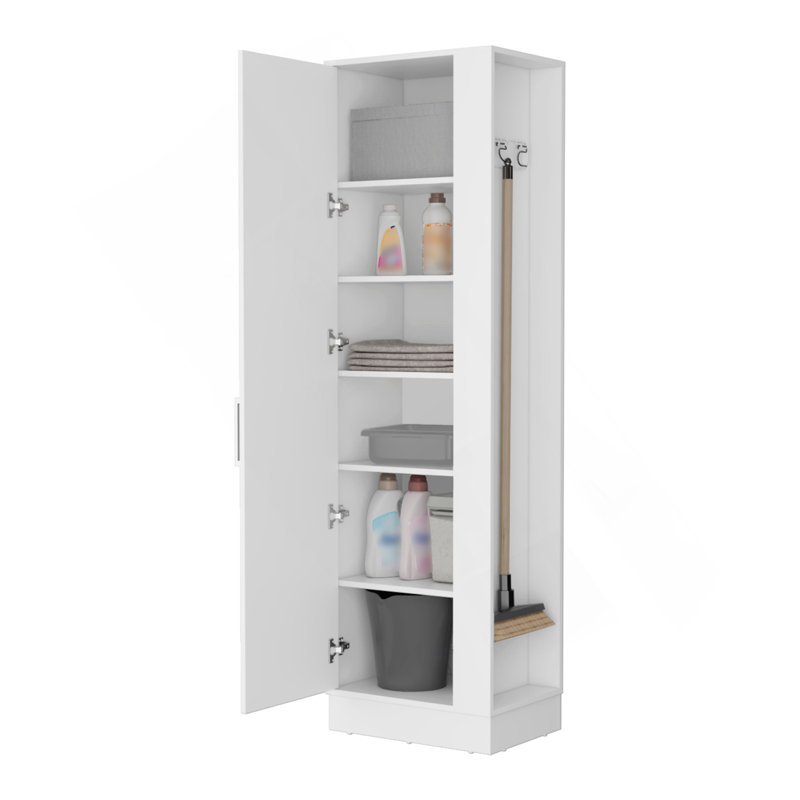 Greenville 2-Door 6-Shelf Tall Storage Cabinet White