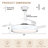 Aadvik 42" Retractable Ceiling Fan with Light and Remote, 6-speed Reversible Motor, Retractable Fandelier for Bedrooms-5121142-5121130