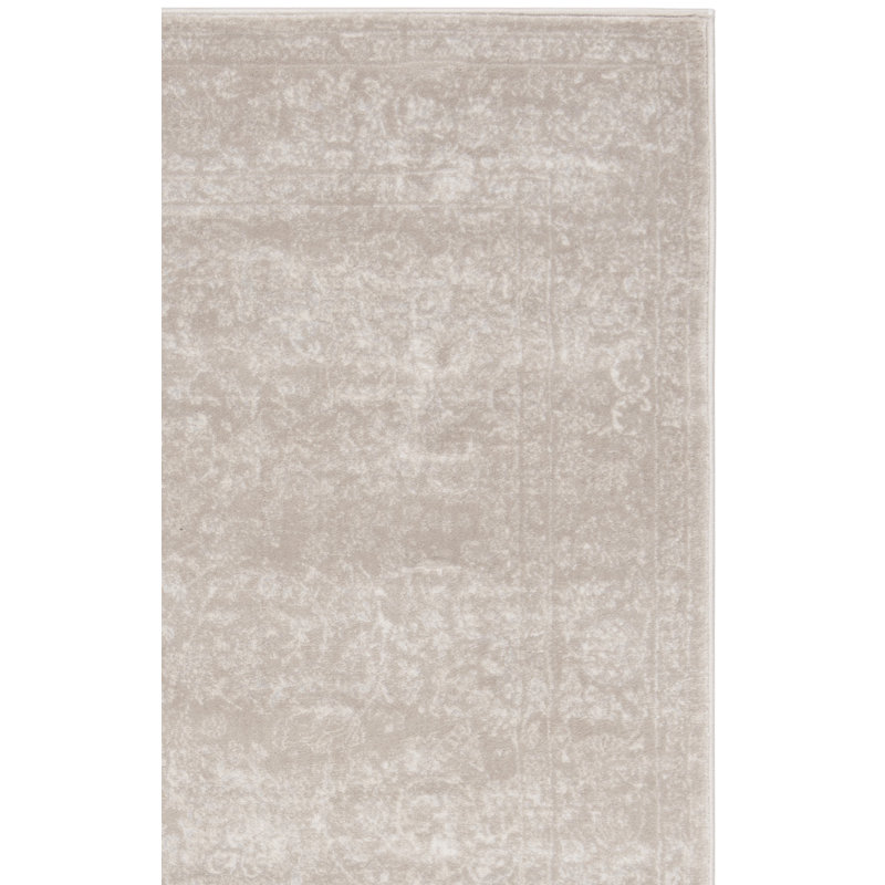 Tapis oriental beige / crème Overholt, Rectangle 6 pi 7 po x 9 pi 2 po
