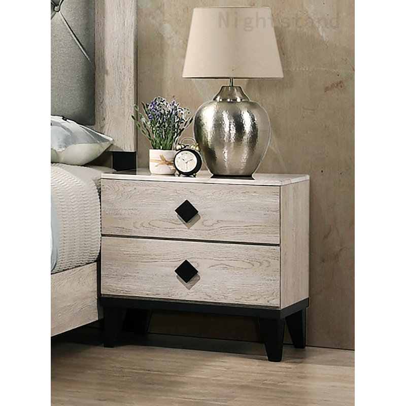 Table de chevet avec 2 tiroirs Modern