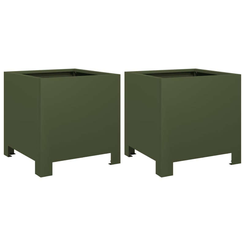 Planter Box, Olive, 30cm H x 30cm W x 30cm D