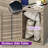 Leiny 7 Piece Half-moon Patio Conversation Set, With Large Storage Wedge Table, Blue-98582804