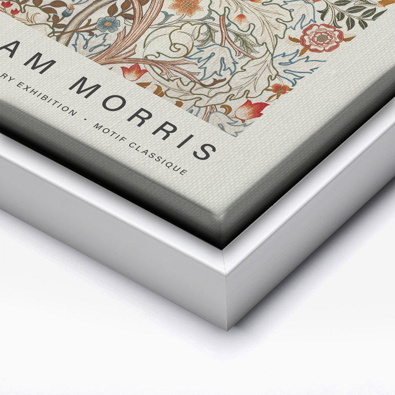 William Morris - Acanthus No1, Canevas, H 12 po x l 16 po, Encadrement blanc