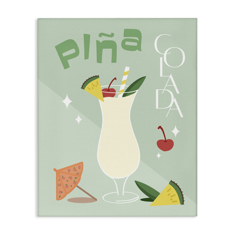 Art mural sur toile Pina Colada par Anna Quach, H 48 po x l 36 po