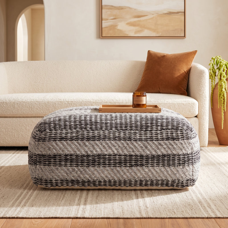Ponderosa Upholstered Cotton Blend Ottoman