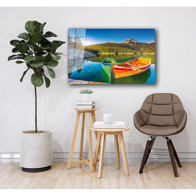 Superbe peinture décorative en verre trempé de 23,6 po x 35,4 po | 100% verre trempé, épaisseur: 0,16 pouce | Parfait pour la décoration intérieure, l'esthétique moderne et l'art mural élégant
