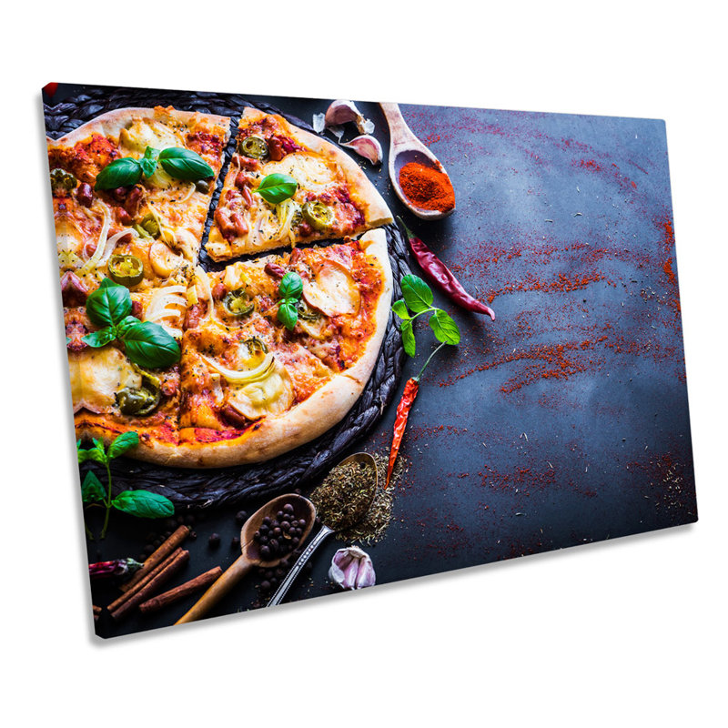 Italian Pizza Kitchen - Wrapped Canvas Print, 30.5cm H x 45.7cm W x 2cm D