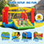 Château gonflable extra large de 4,67 m x 3,66 m pour enfants avec glissade large, panier de basketball, jeu de lancer de cibles et souffleur de 750 W, capacité de 272 kg
