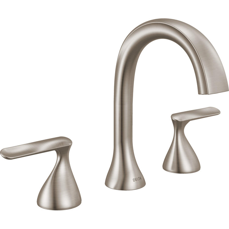 Two Handle Widespread Bathroom Faucet, Lumicoat Stainless