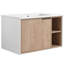 Armoire de salle de bain moderne 30 po, fixation murale, porte à fermeture en douceur, chêne imitation, 1 2 tablettes, contreplaqué