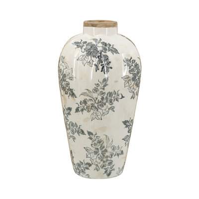 White Ceramic Accent Vase