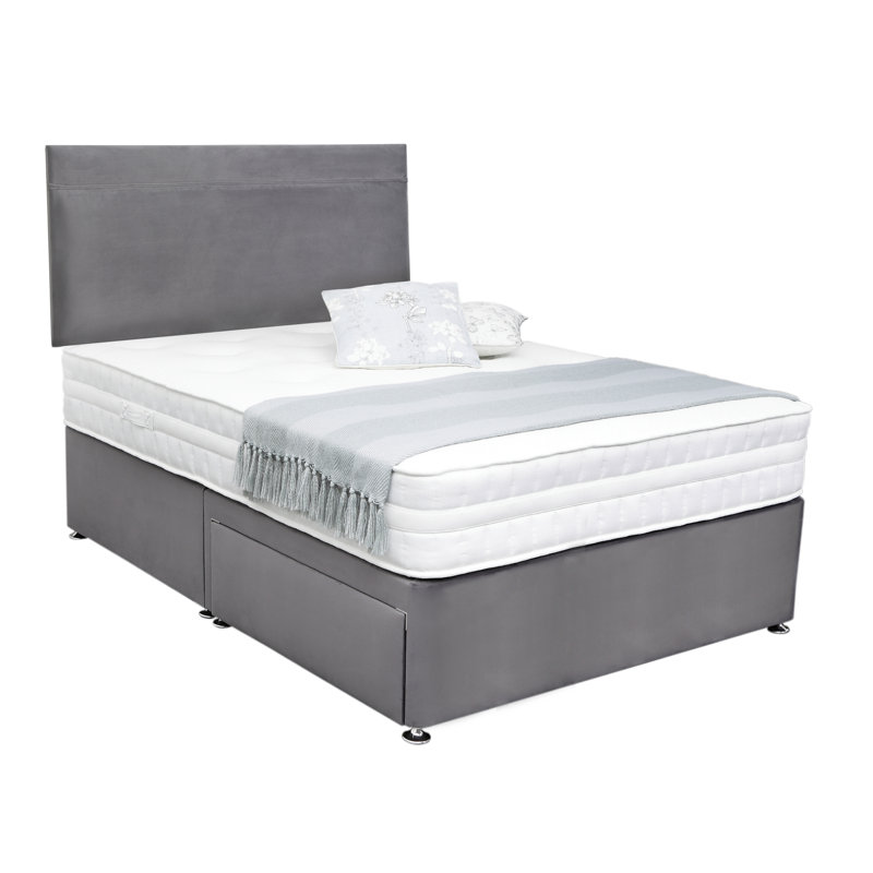 Arturo Upholstered Headboard, Small Double (4'), Plus Steel, Velvet