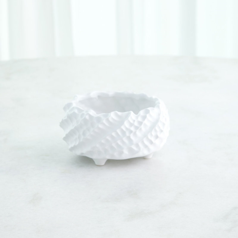 Cadoret Bowl, 3.5" H x 7" W x 7" D, Matte White